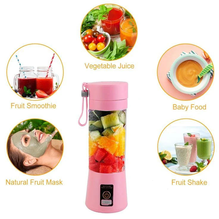 Portable 6 cuts Blender Home USB Rechargeable Electric Fruit Extractor Juice Blender Machine | Mini Smoothie Maker