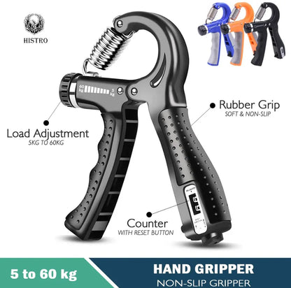 Adjustable Exerciser Hand Gripper With Counter Strengthener Adjustable Resistance Wrist Strengthener Forearm Gripper Hand Workout Squeezer Grip Strength Trainer(Random color)